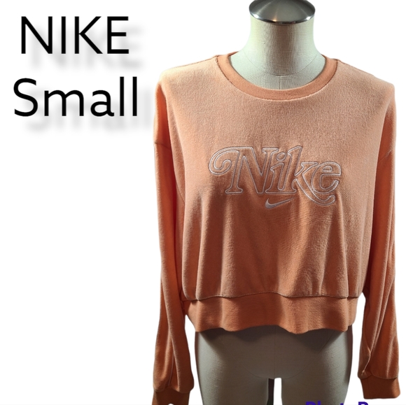 NIKE Terry cloth cropped sweater- small - Picture 1 of 2